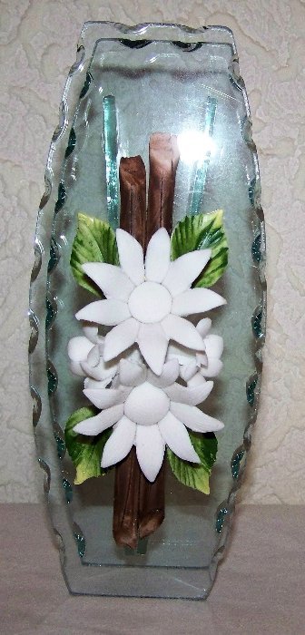 Deko-Glas Vase mit hübschem Blumendesign in verschiedenen Formen #01